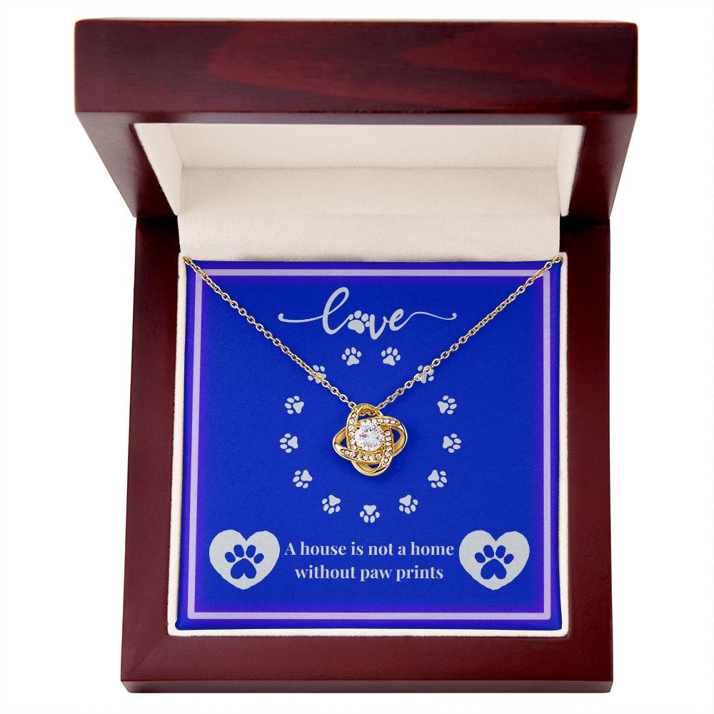 Pet mom - A house - Love Knot Necklace