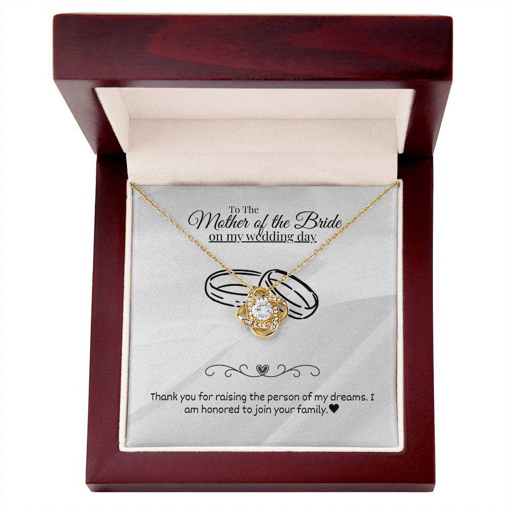 Mother of the Bride - Join your family - Love Knot Necklace