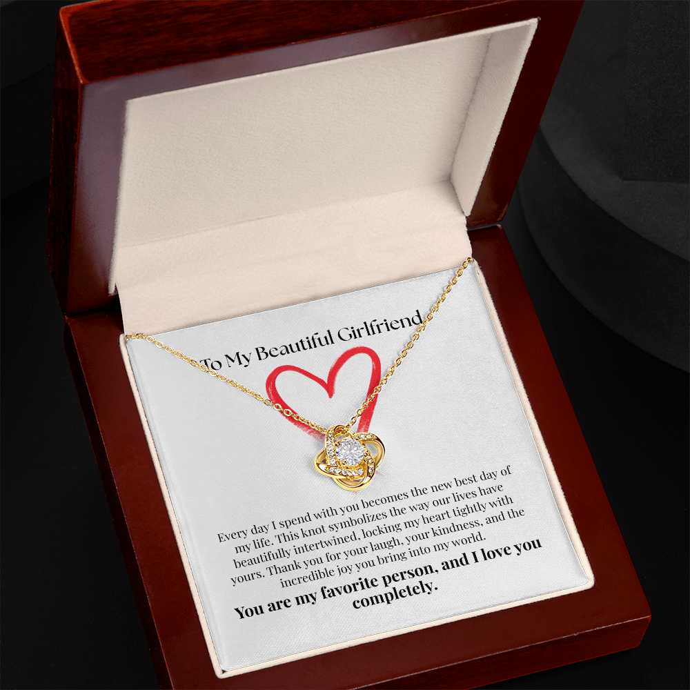 The "Forever Sweetheart" Interlocking Knot Necklace for Girlfriend