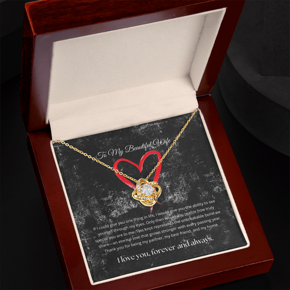 The "Forever Love" Interlocking Knot Necklace for Wife