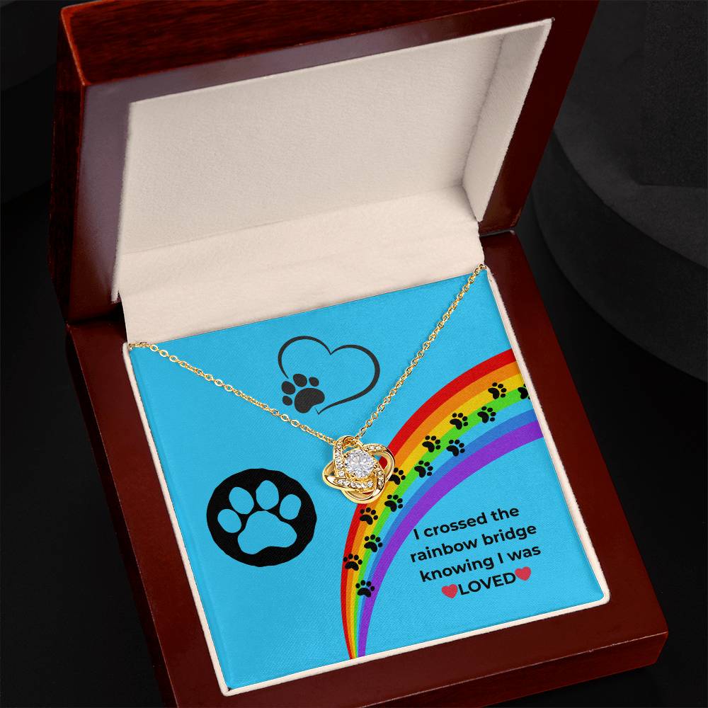 In memory - I crossed - Love Knot Necklace