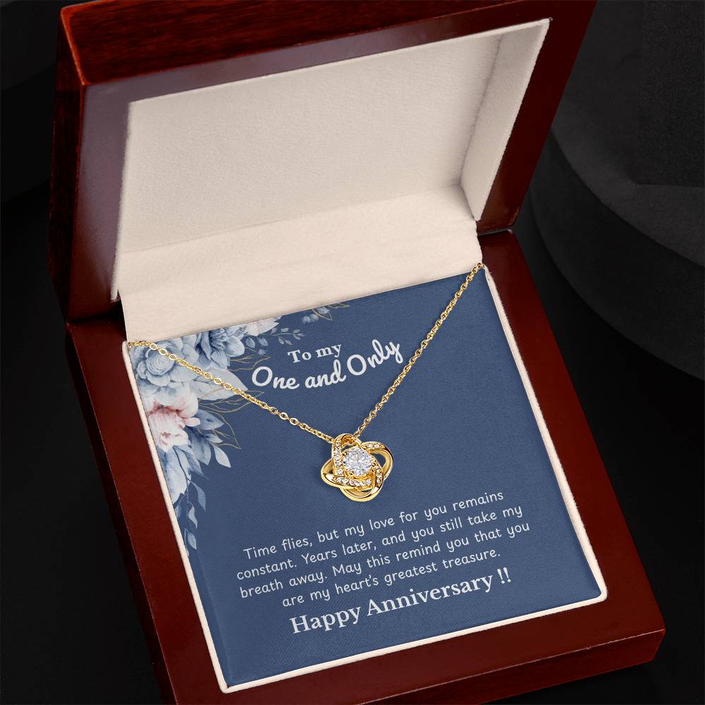 One and Only - Time flies - Love Knot Necklace
