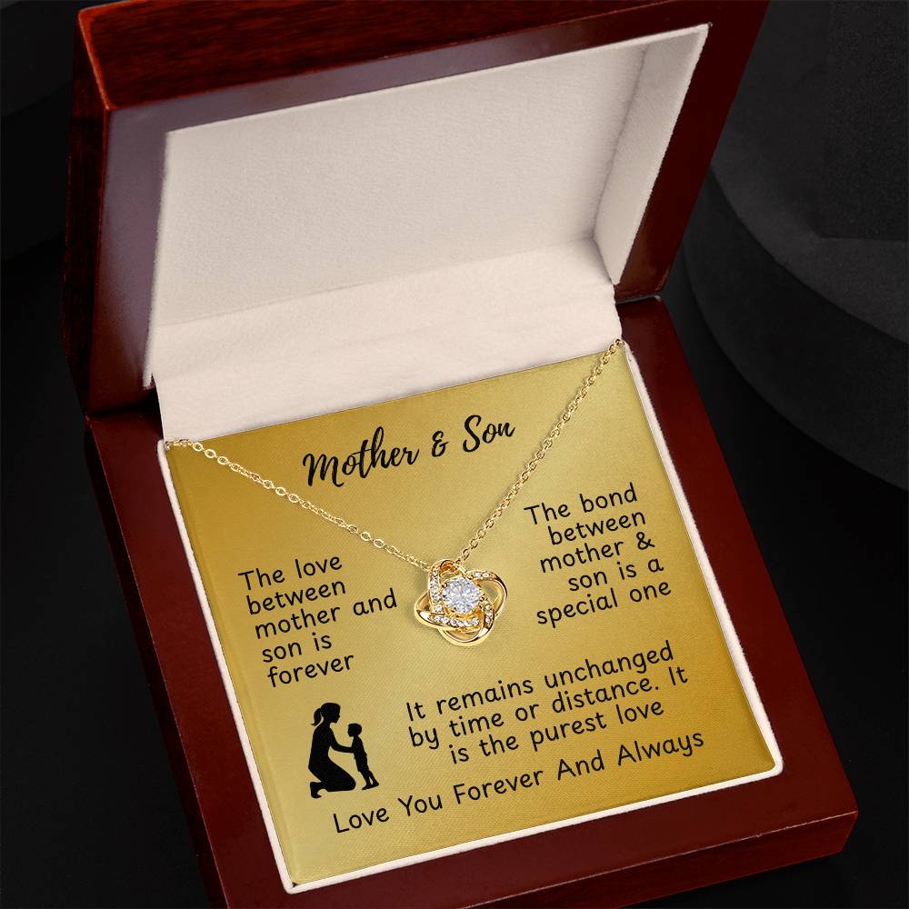 mother son - The love between - Love Knot Necklace