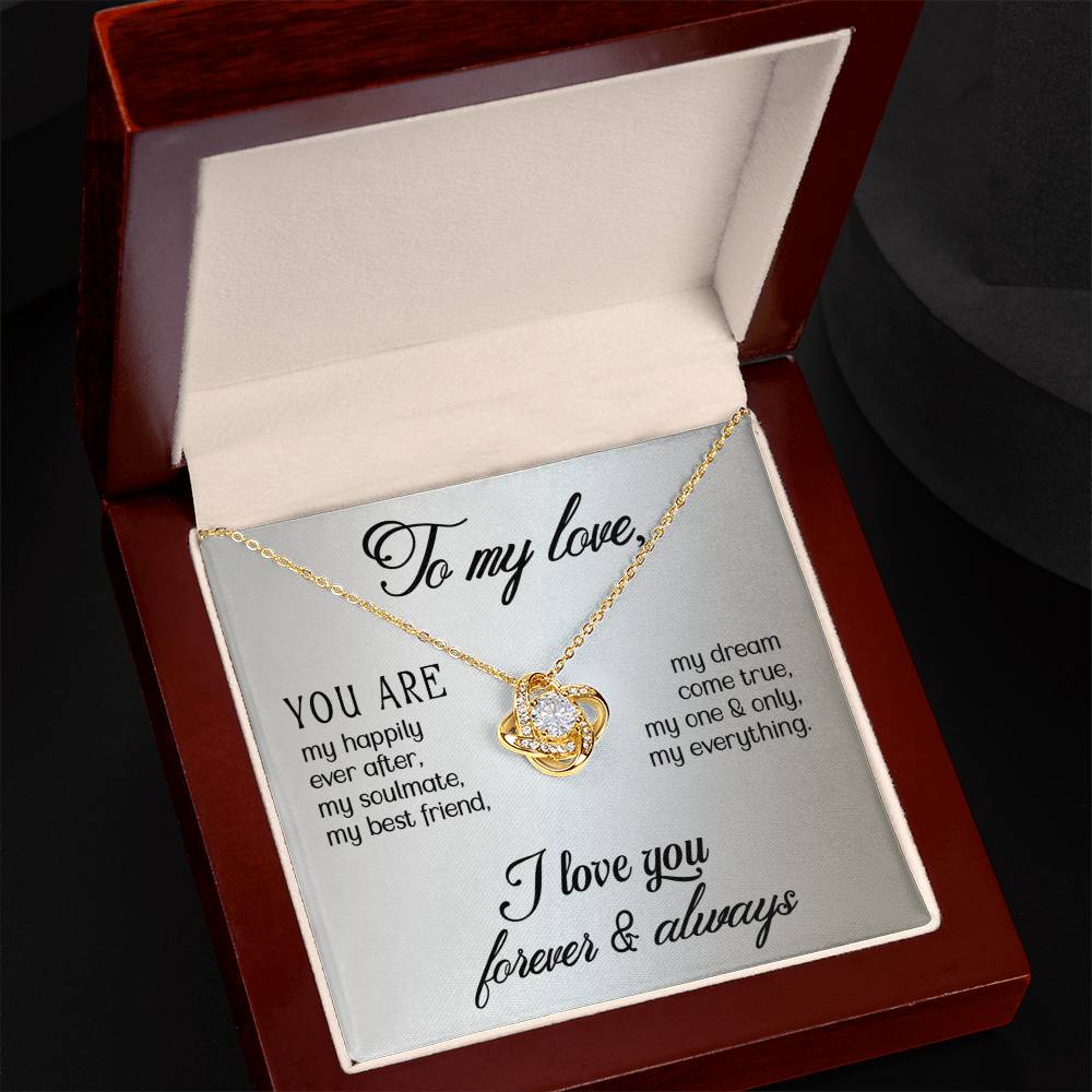 Love - You are - Love Knot Necklace
