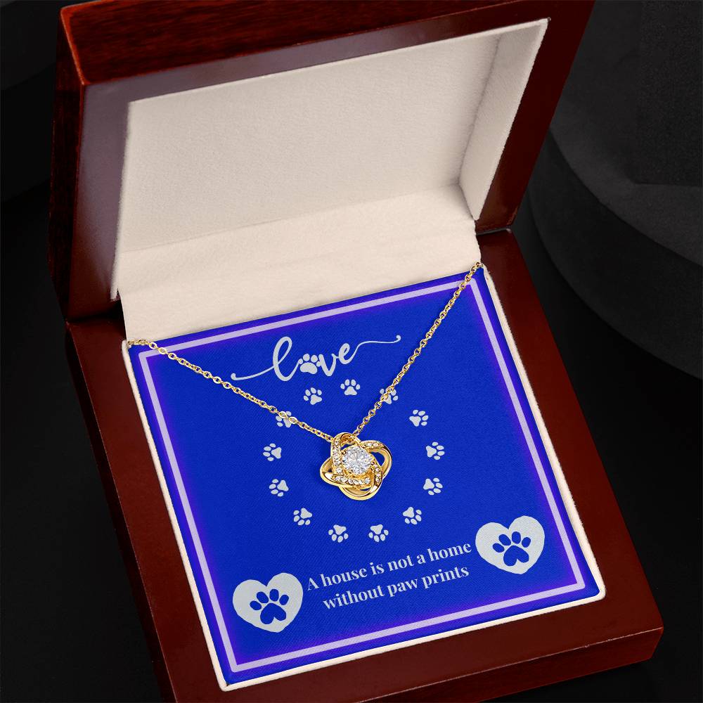 Pet mom - A house - Love Knot Necklace