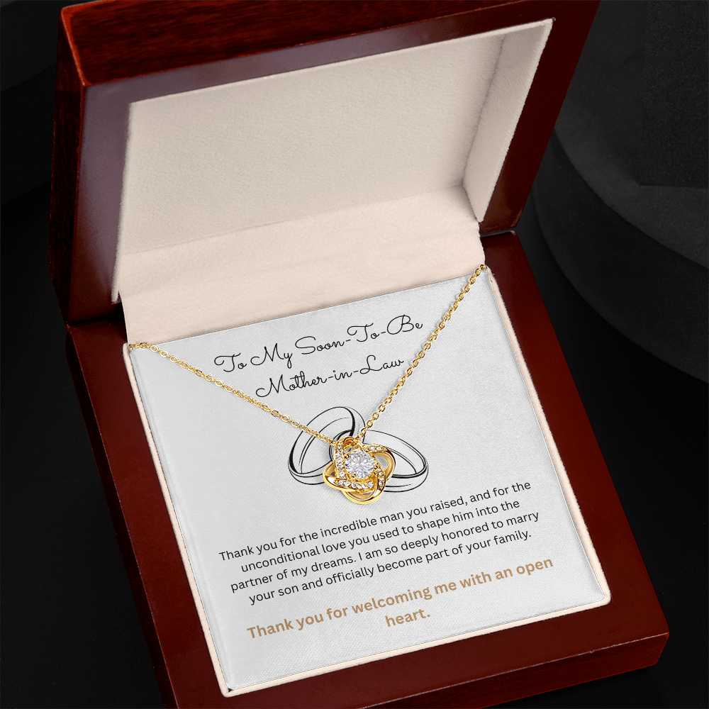 The "Grateful Bride" Love Knot Necklace for Future Mother-in-Law