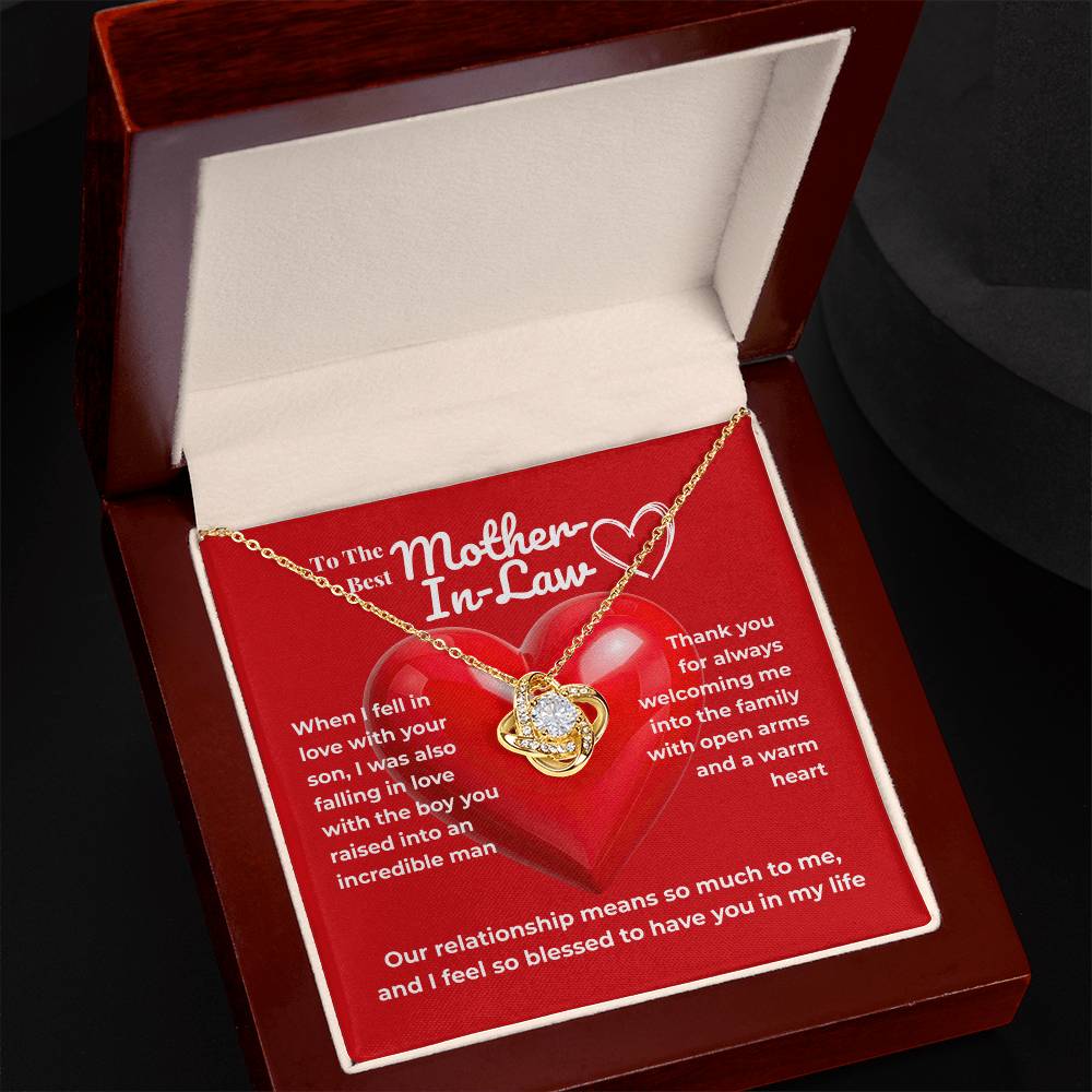 Mother in law - When I fell - Love Knot Necklace