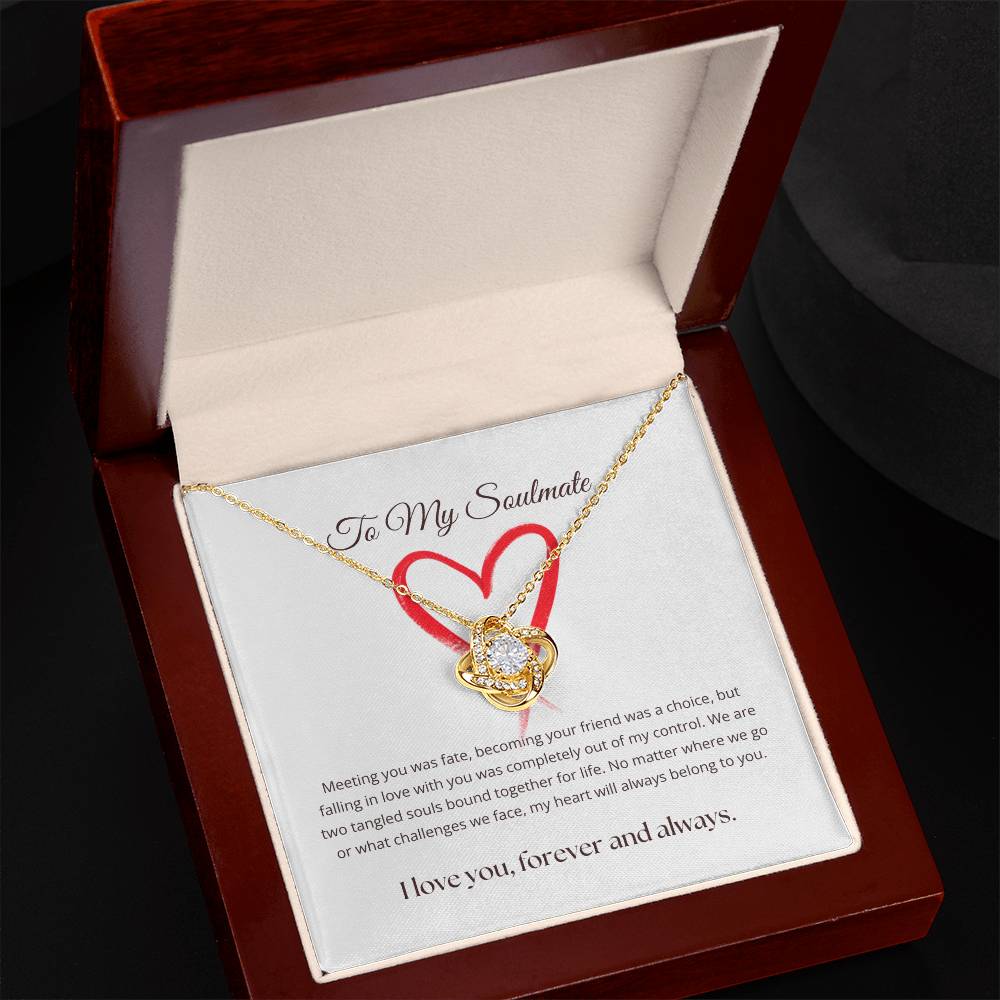 The "Eternal Soulmate" Love Knot Pendant Necklace