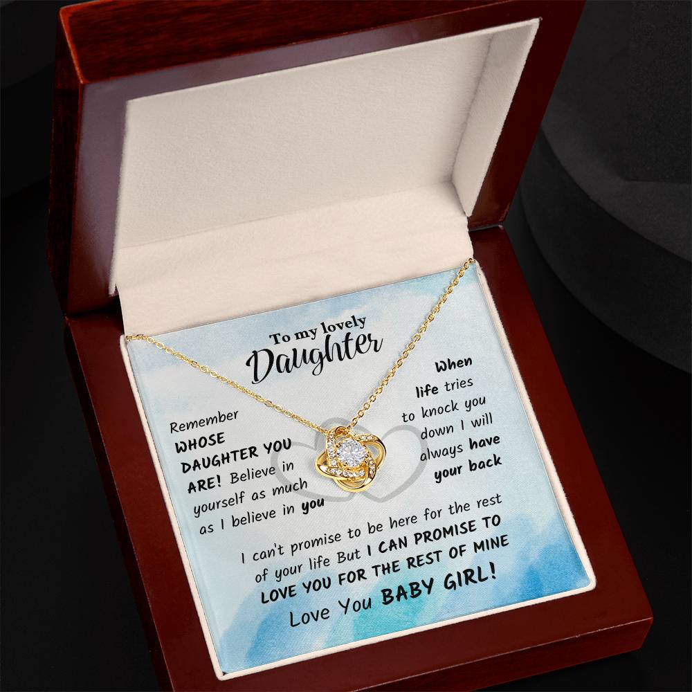 daughter - Remember - Love Knot Necklace