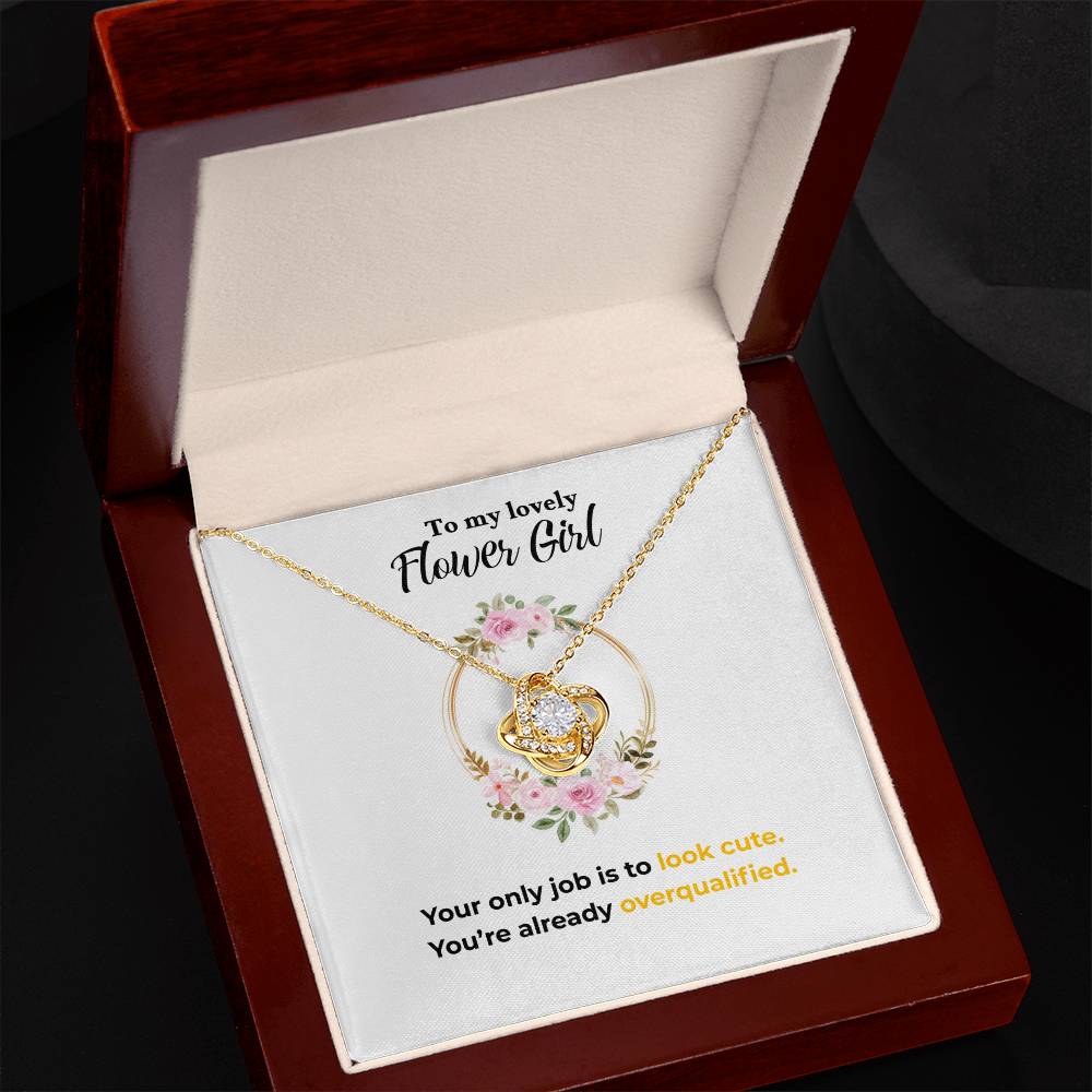 Flower Girl - Only job - Love Knot Necklace