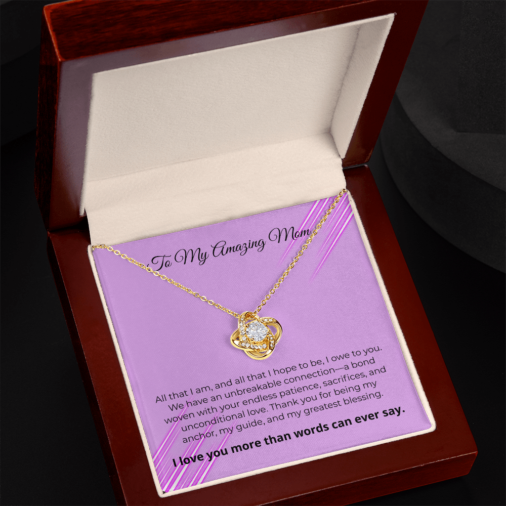 The "Heart's Anchor" Sentimental Love Knot Necklace for Mom