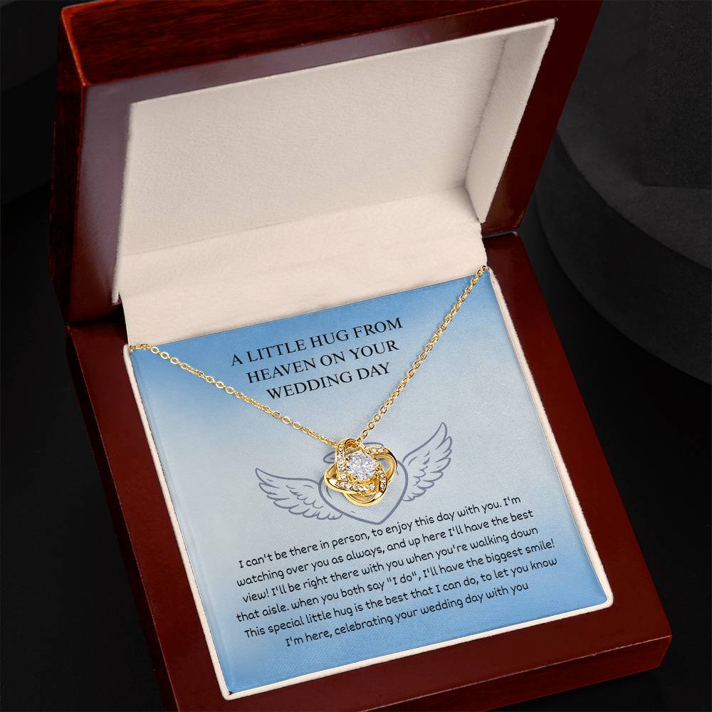 In memory - I can't be there - Love Knot Necklace