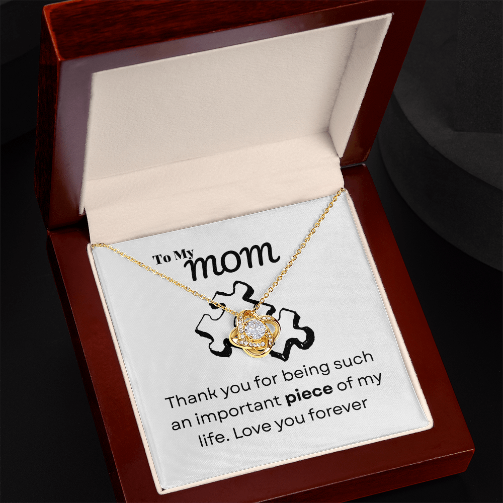 To my mom - Thank you - Love Knot Necklace