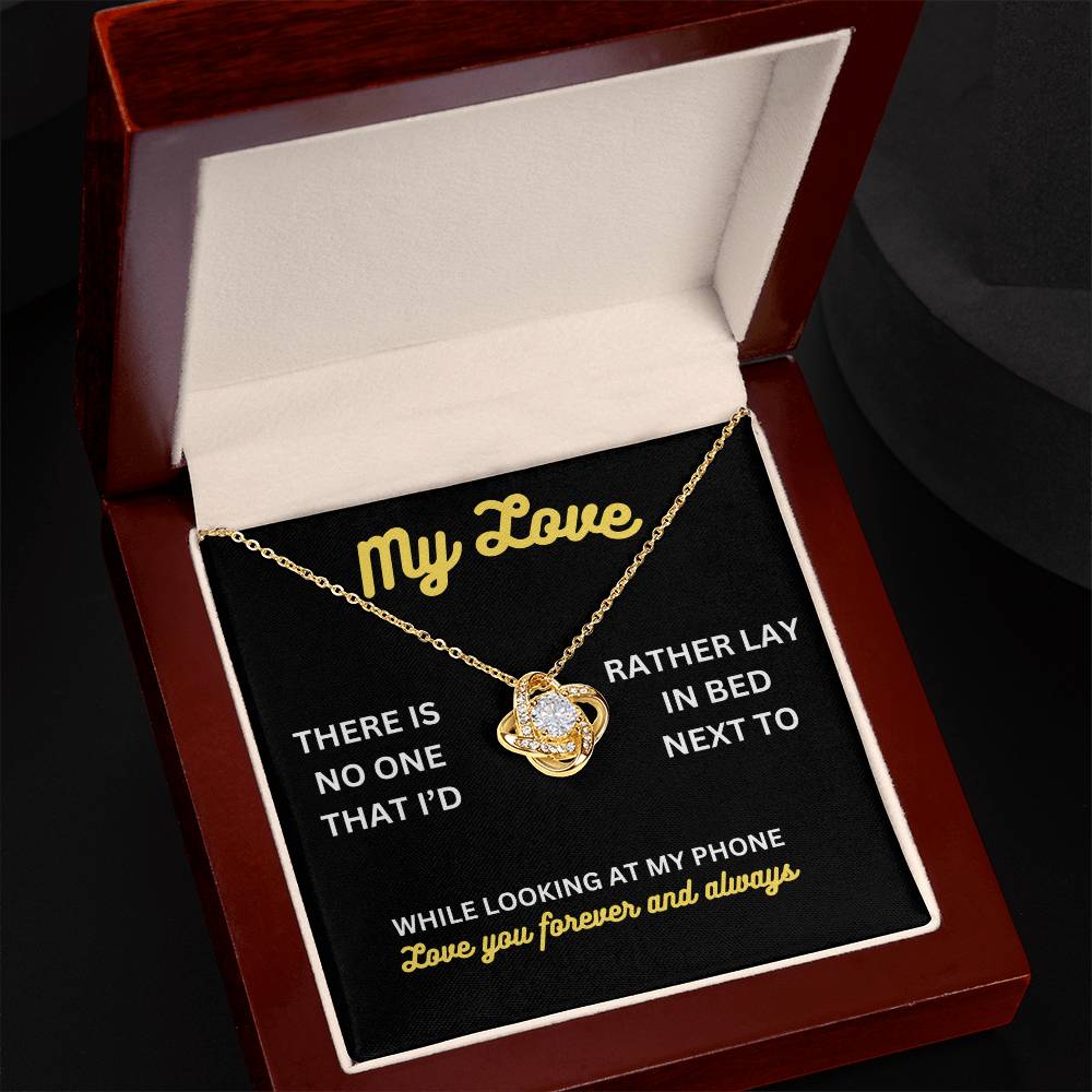 My love - There is no one - Love Knot Necklace