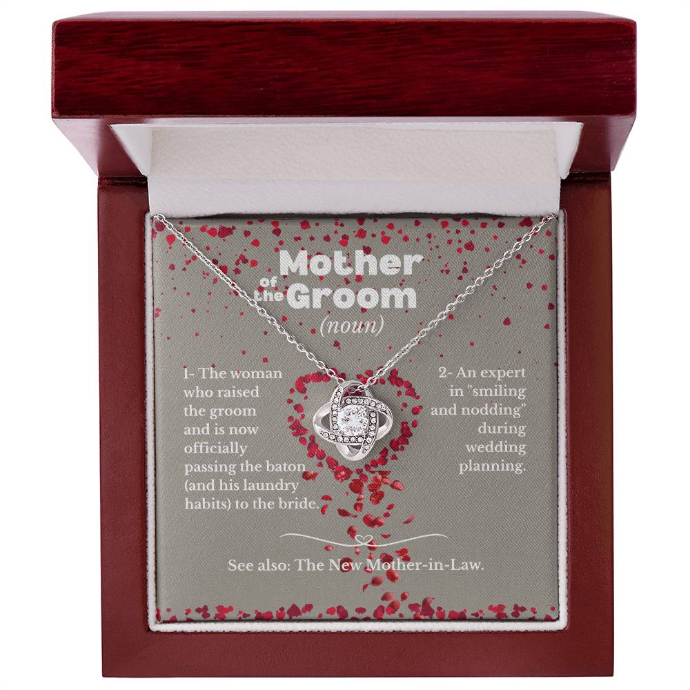 Mother of the Groom - Smiling and nodding - Love Knot Necklace