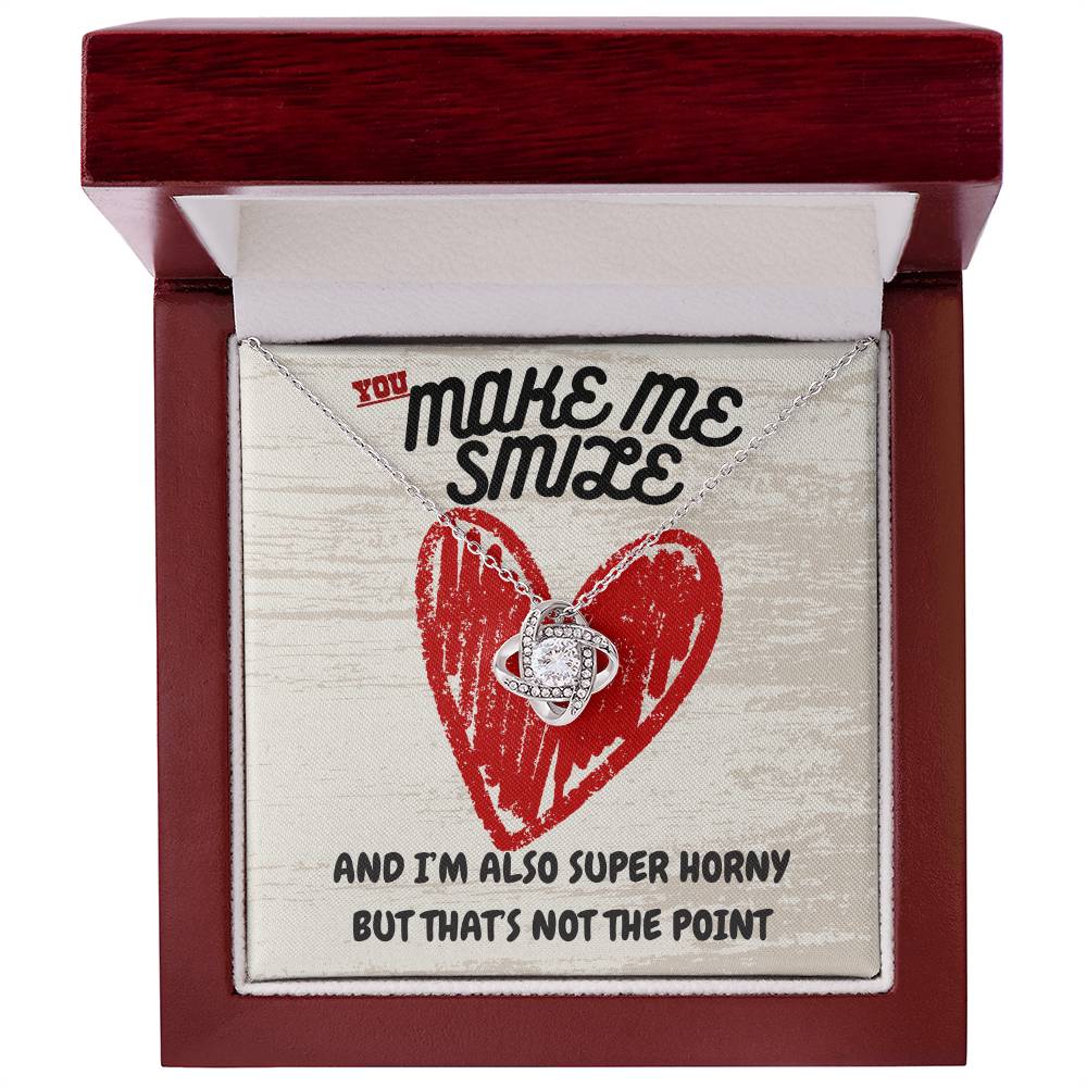 Love - You make me smile - Love Knot Necklace