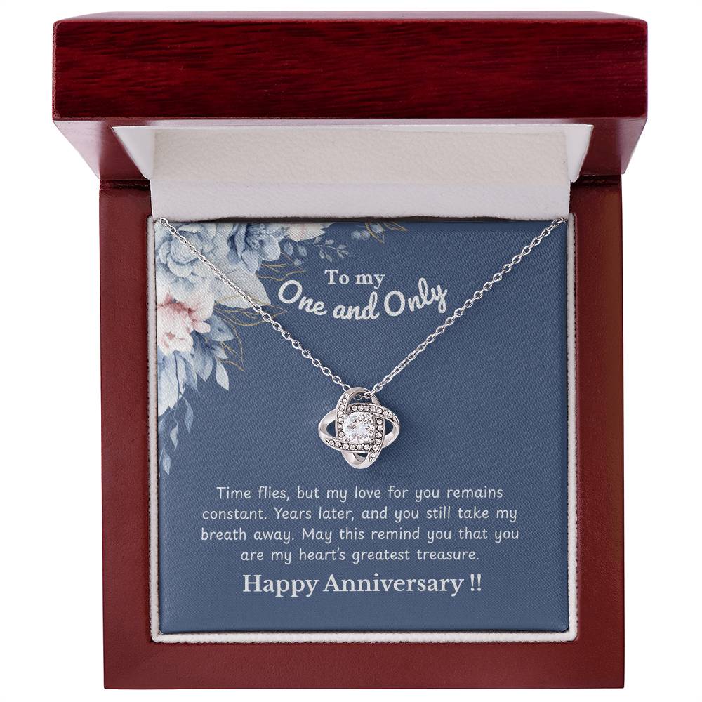 One and Only - Time flies - Love Knot Necklace