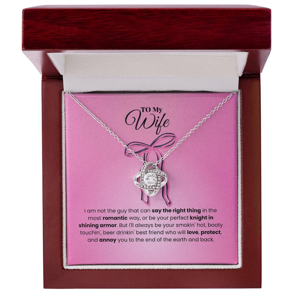 Wife - I am not - Love Knot Necklace