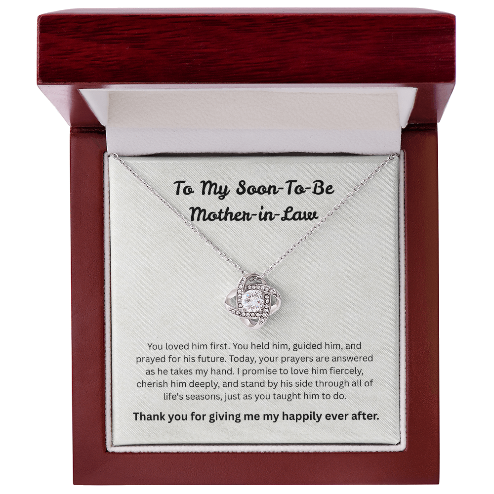 The "Emotional Keepsake" Love Knot Necklace for Future Mother-in-Law
