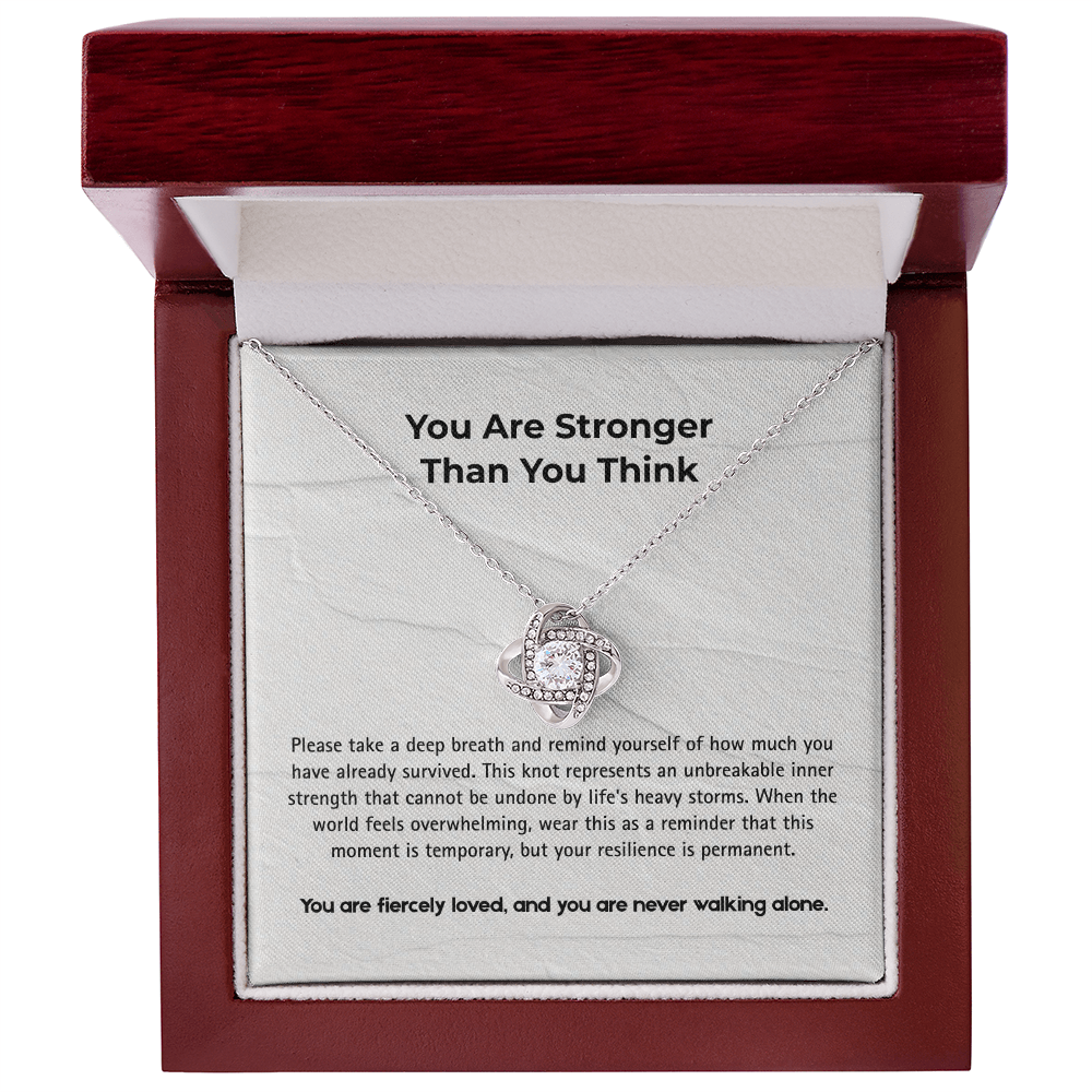 The "Resilient Spirit" Overcoming Storms Love Knot Necklace