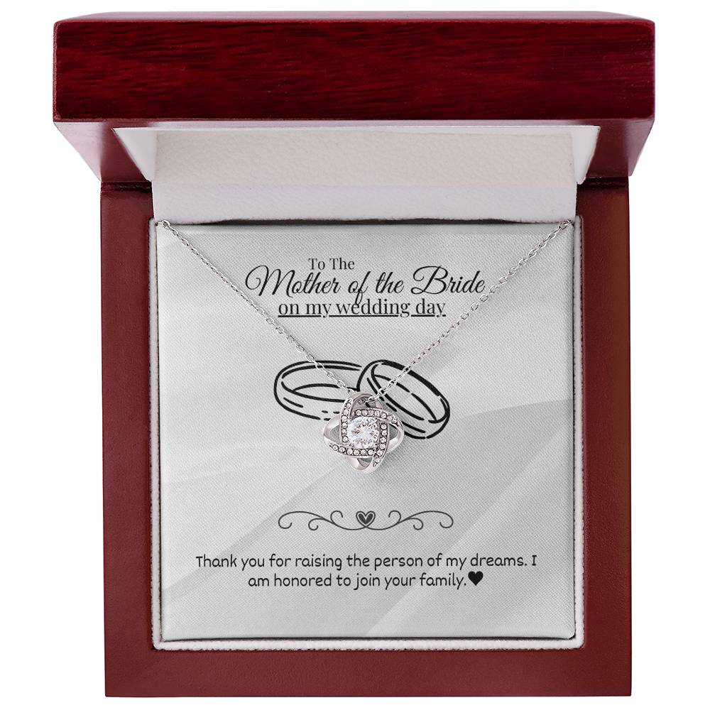 Mother of the Bride - Join your family - Love Knot Necklace