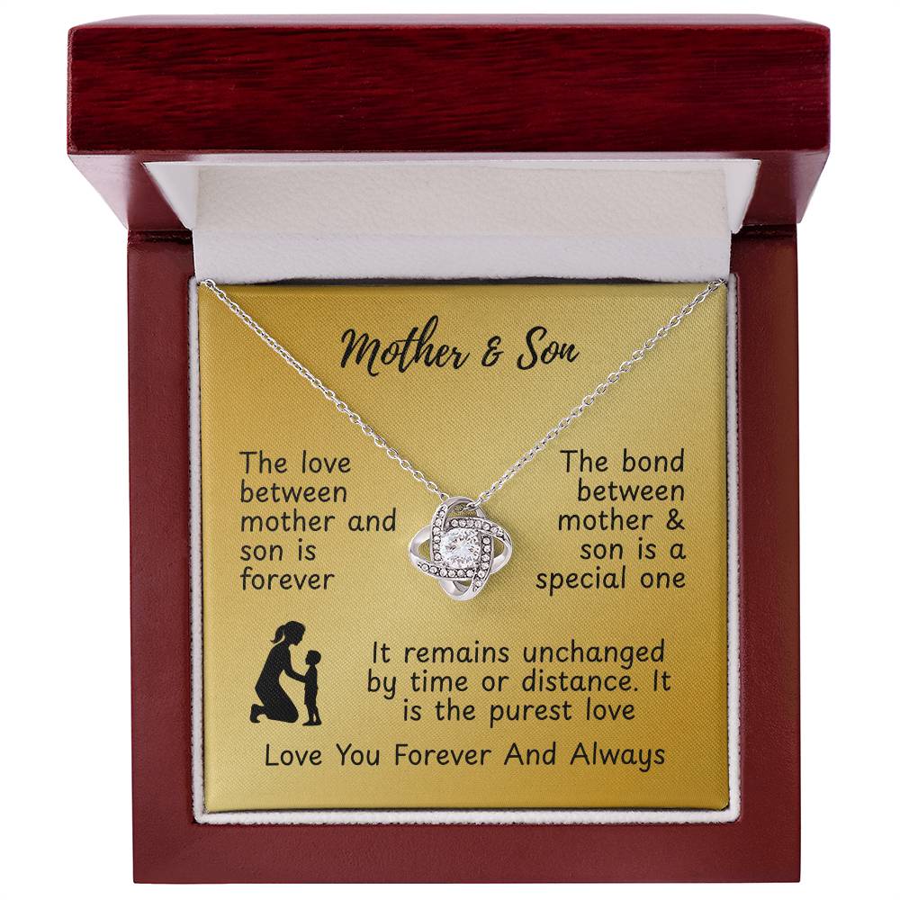 mother son - The love between - Love Knot Necklace