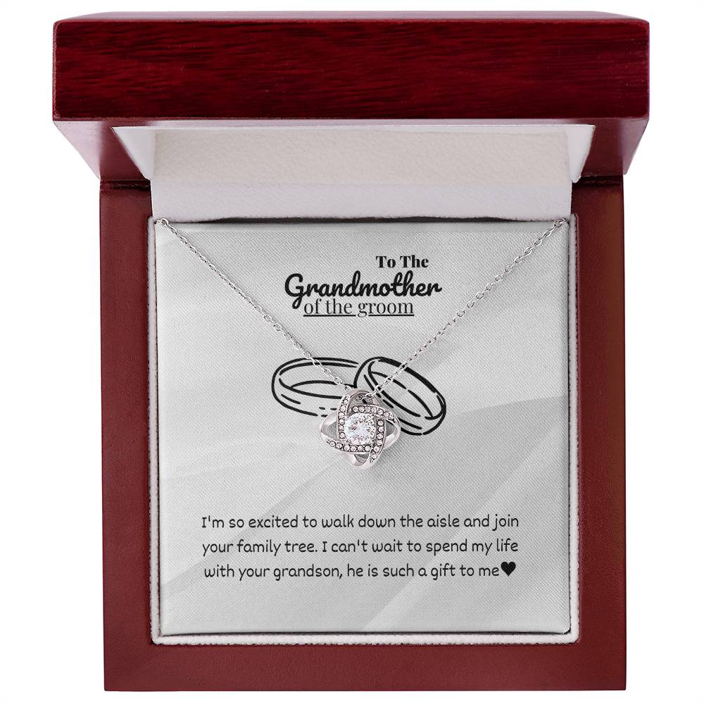 Grandmother - I'm so excited - Love Knot Necklace