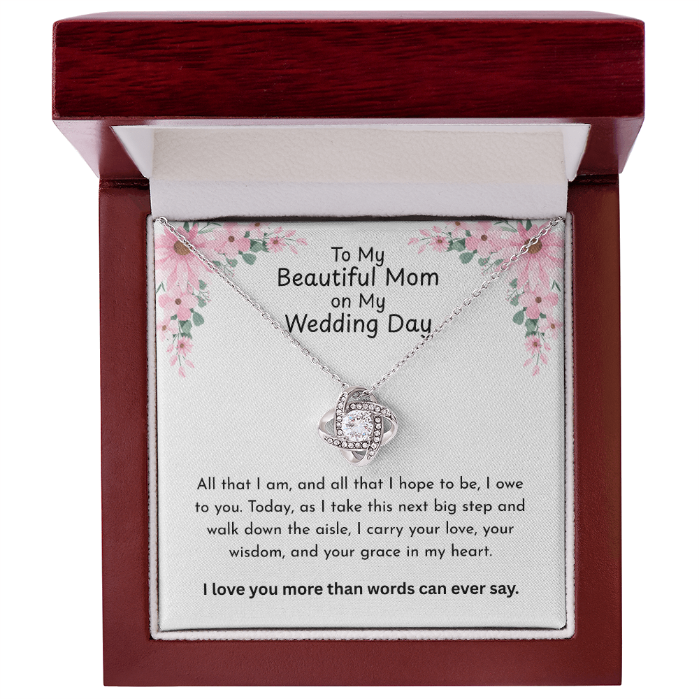 The "Wedding Day Legacy" Interlocking Love Knot Necklace for Mom