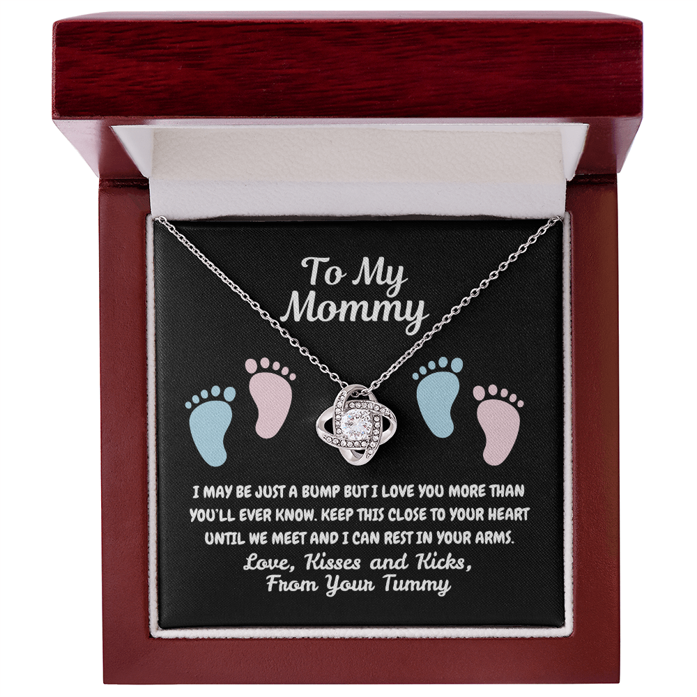 To my mommy - Just a bump - Love Knot Necklace