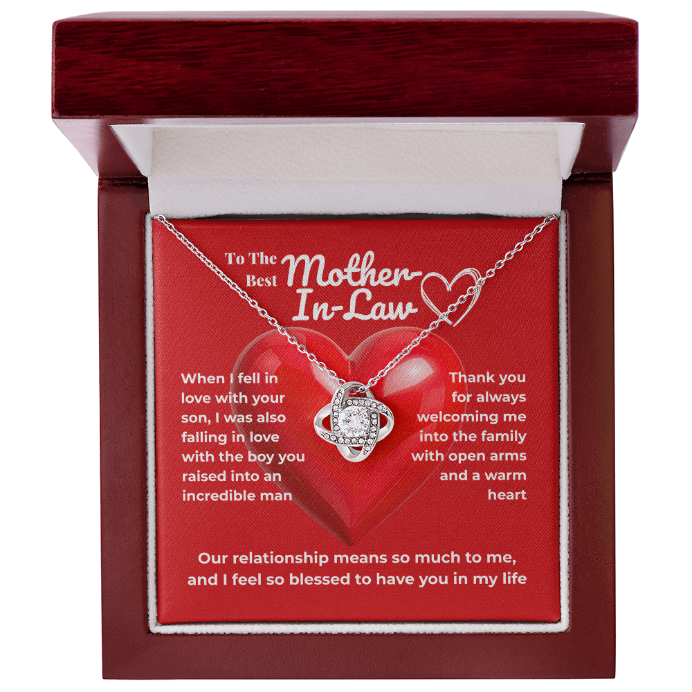 Mother in law - When I fell - Love Knot Necklace