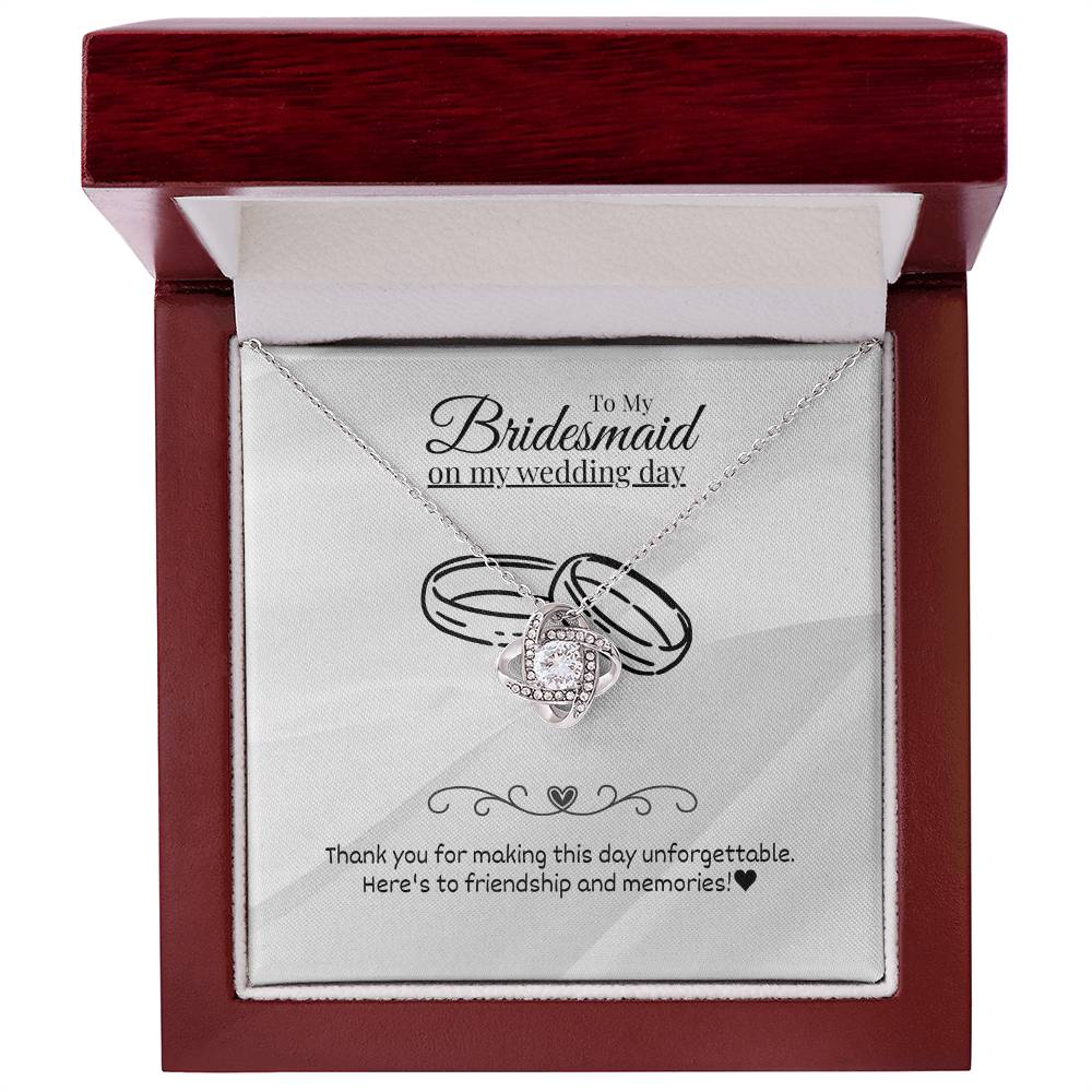 Bridesmaid - Unforgettable - Love Knot Necklace