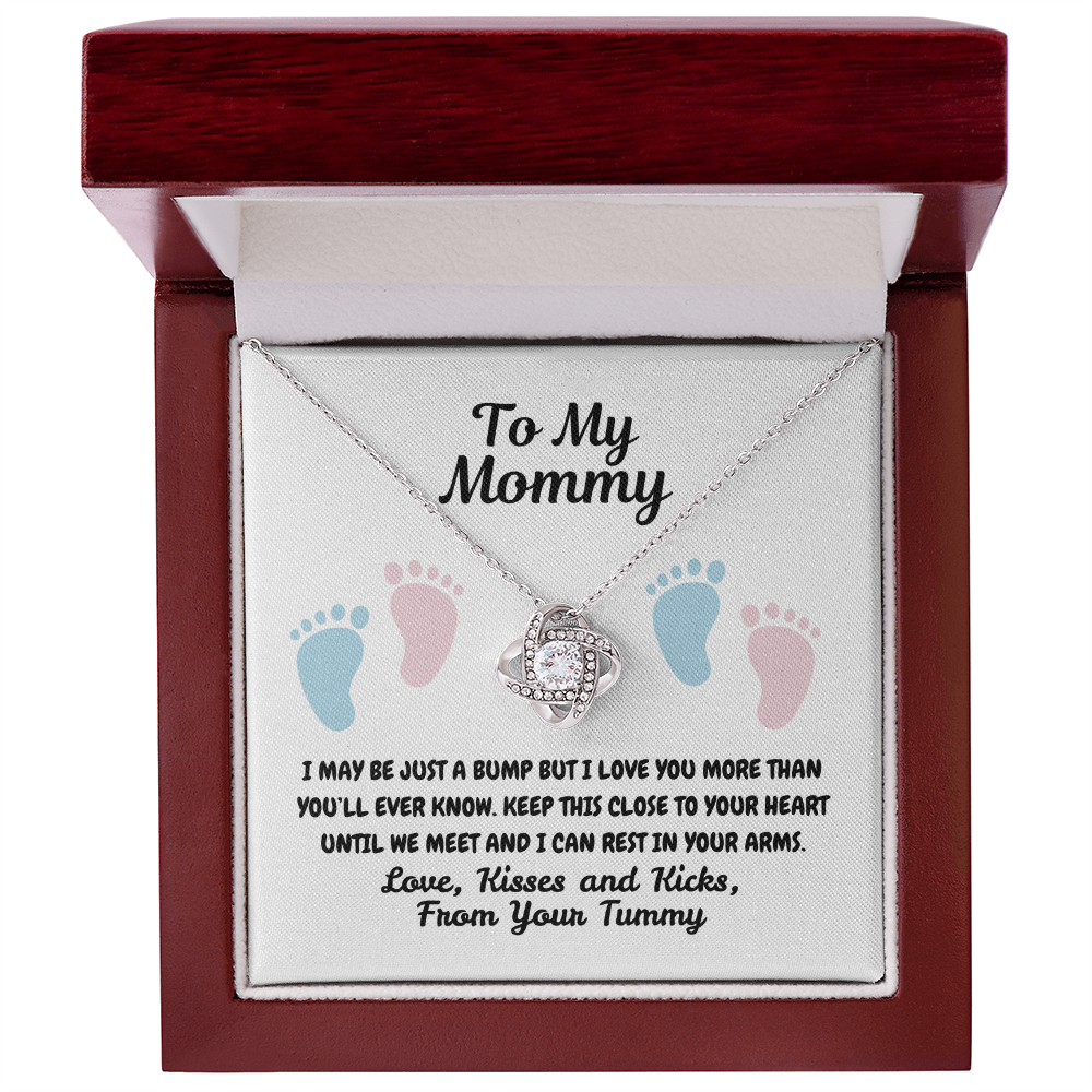 To my mommy - Just a bump - Love Knot Necklace