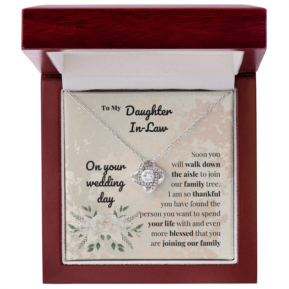 Daughter in law - On your wedding day - Love Knot Necklace