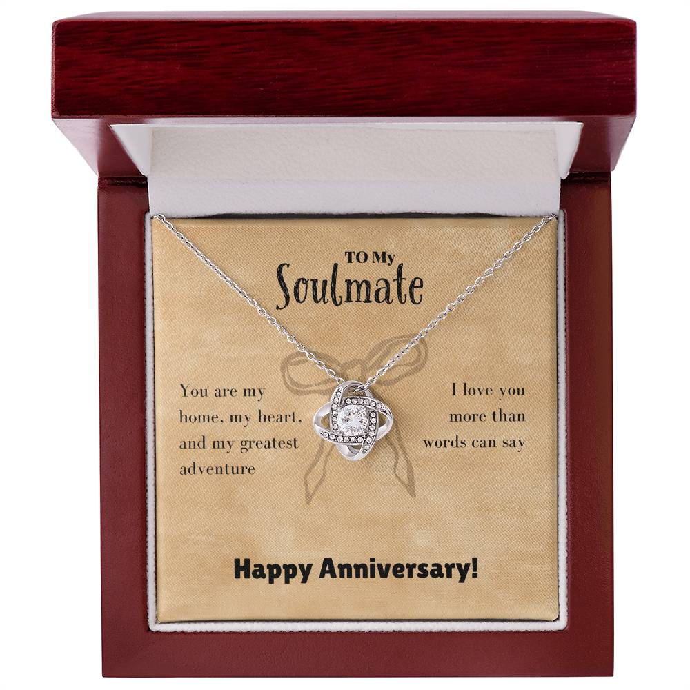 Soulmate - You are my home - Love Knot Necklace