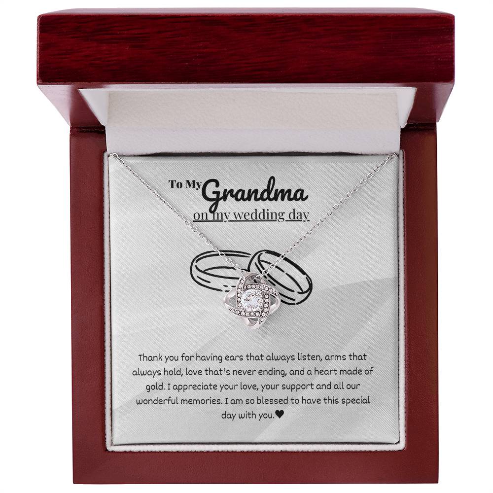 Grandmother - Thank you - Love Knot Necklace