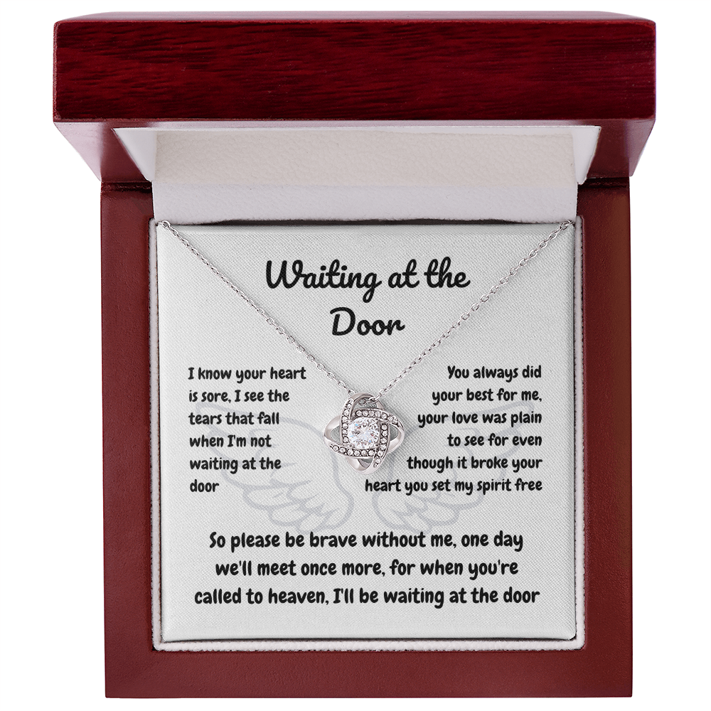 In memory - I know your heart - Love Knot Necklace