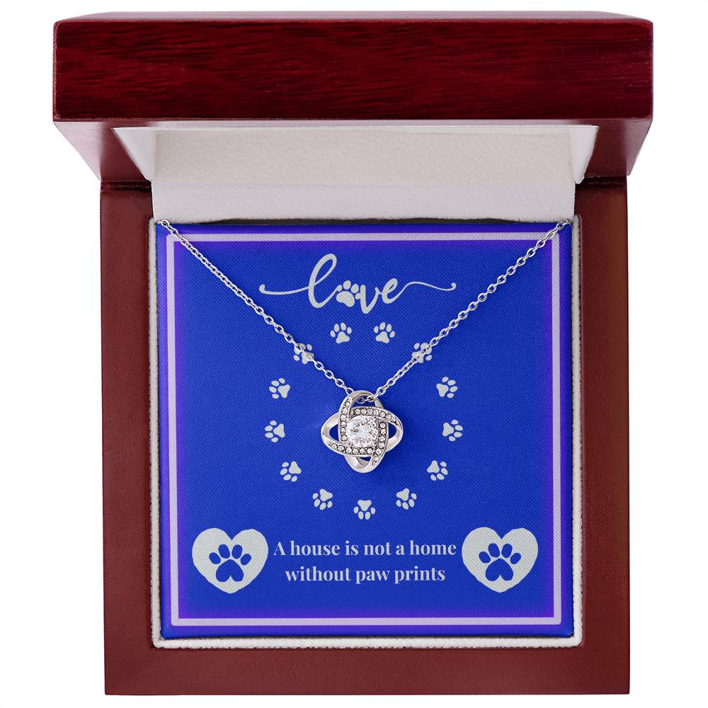 Pet mom - A house - Love Knot Necklace