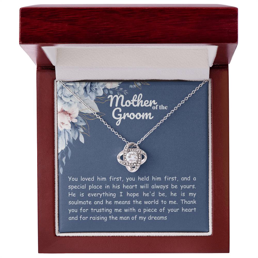 Mother in law - You loved him first - Love Knot Necklace