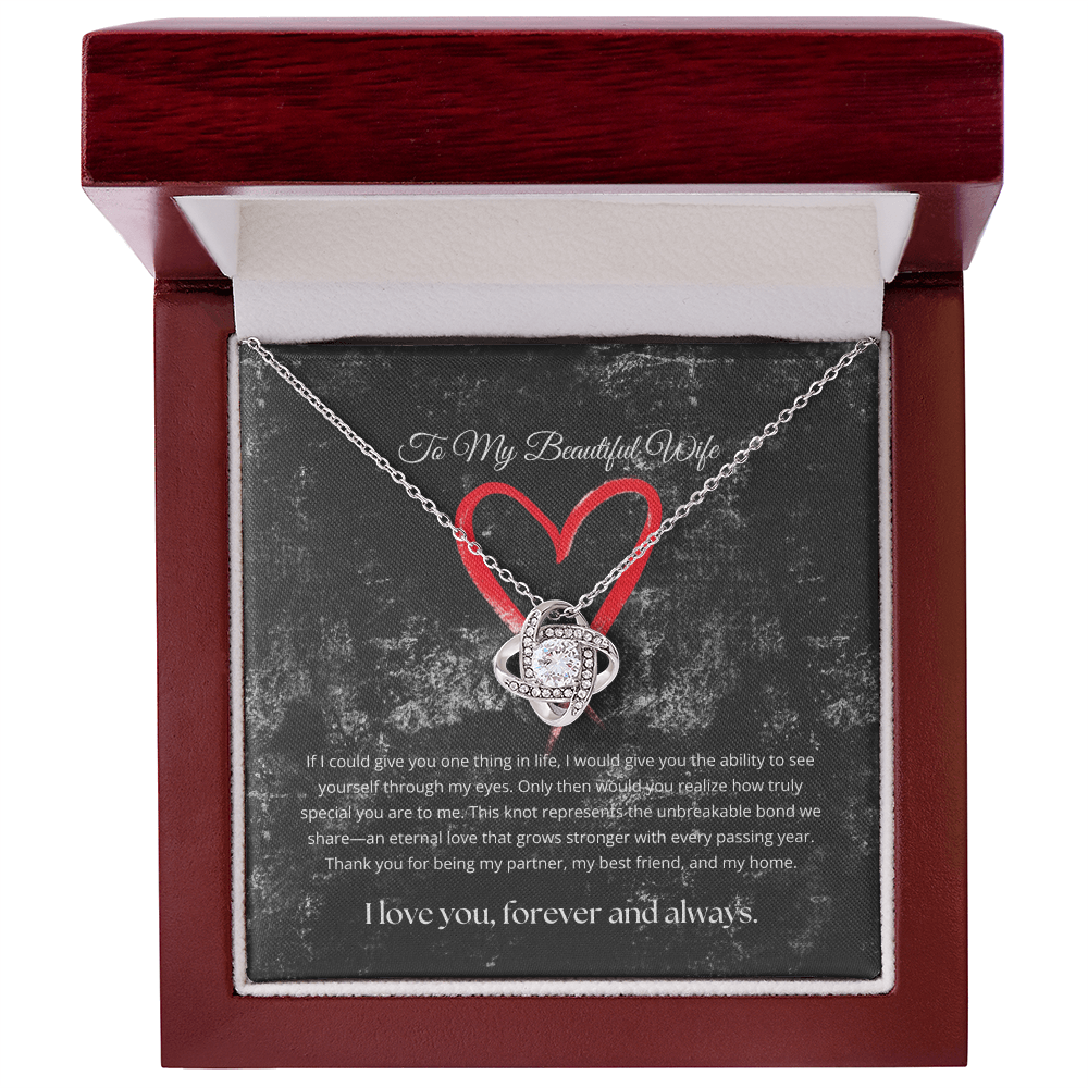 The "Forever Love" Interlocking Knot Necklace for Wife