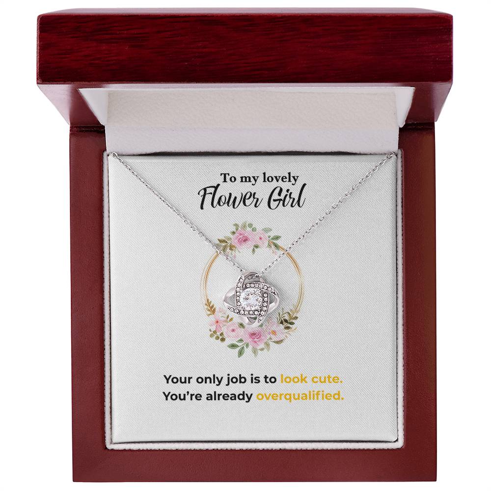 Flower Girl - Only job - Love Knot Necklace