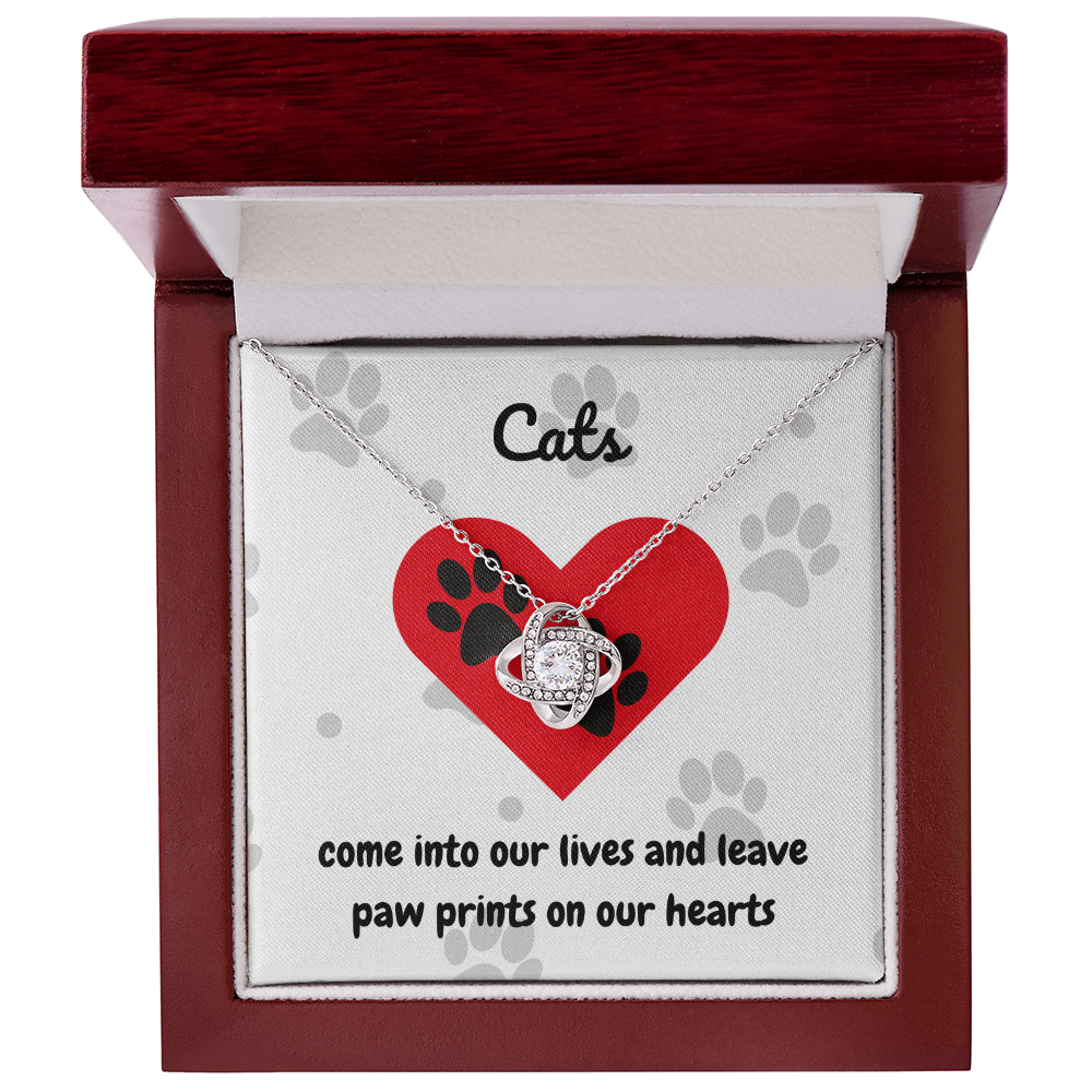 Cats - come into our lives - Love Knot Necklace