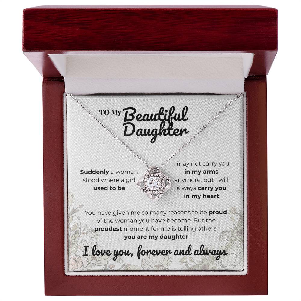 daughter - Suddenly - Love Knot Necklace