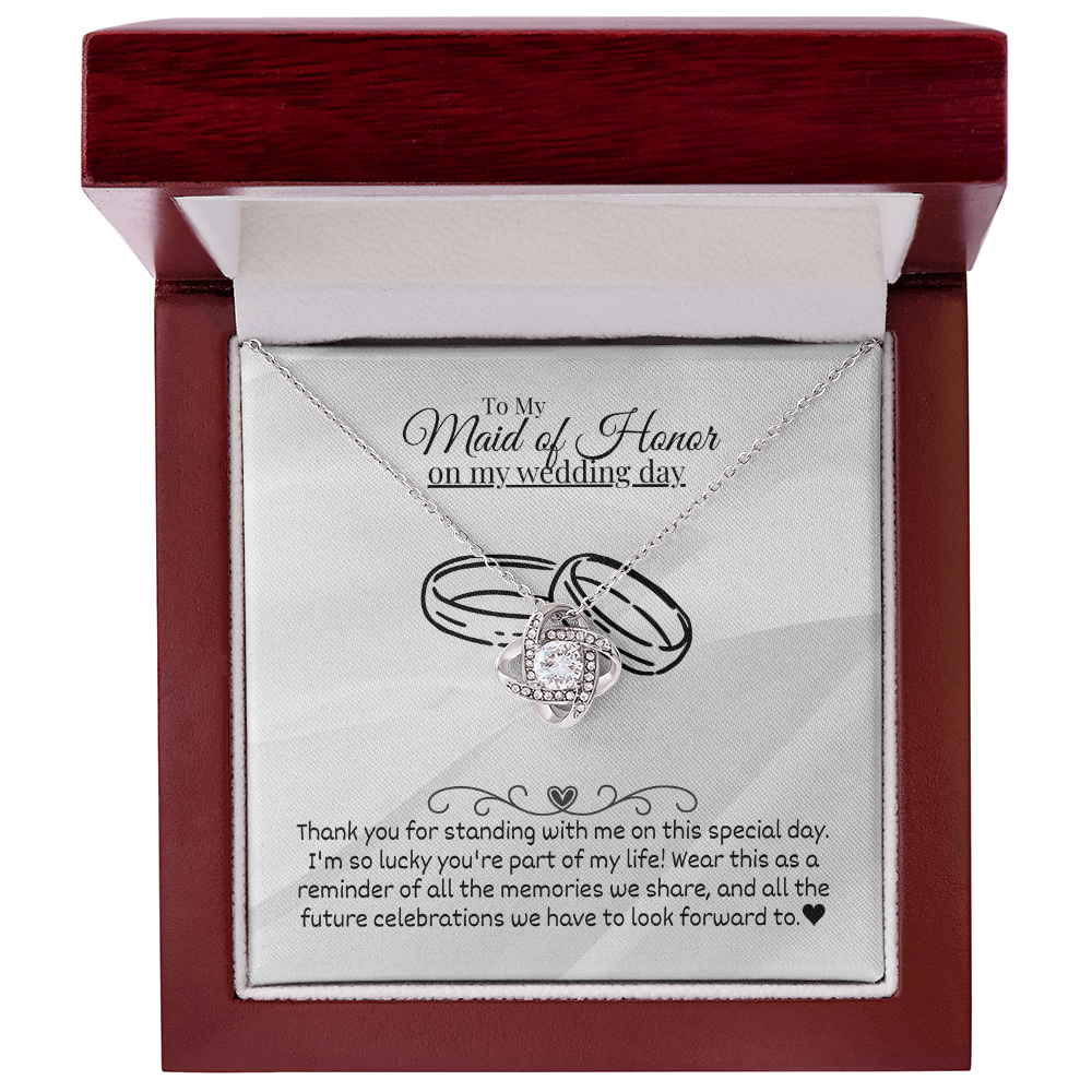 Maid of Honor - Standing with me - Love Knot Necklace
