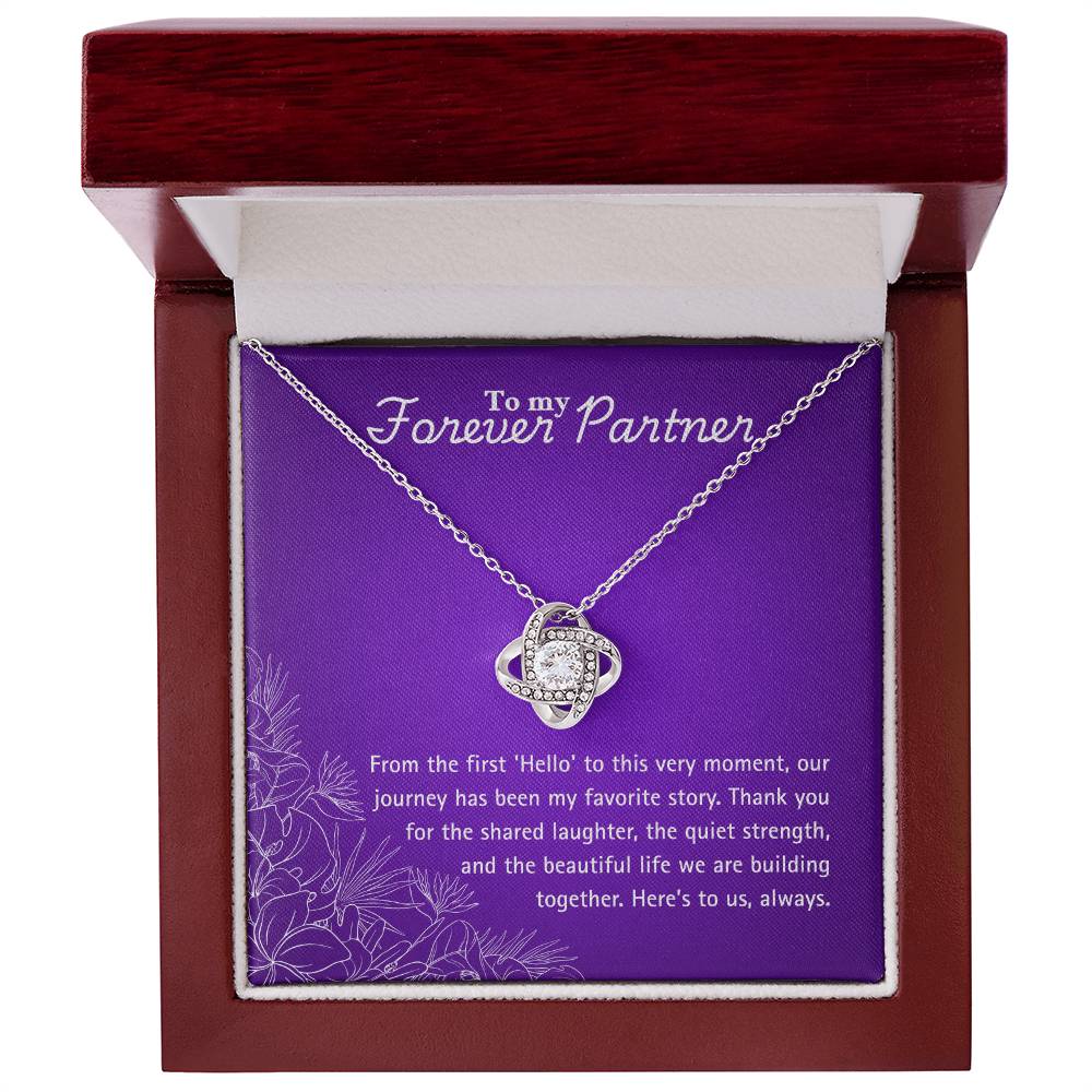 Forever Partner - Hello - Love Knot Necklace