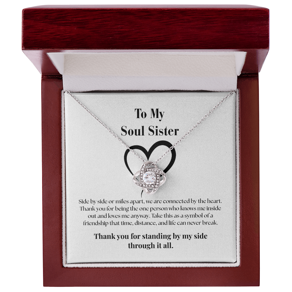 The "Soul Sister" Sentimental Love Knot Necklace for Best Friends