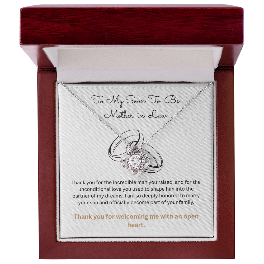 The "Grateful Bride" Love Knot Necklace for Future Mother-in-Law