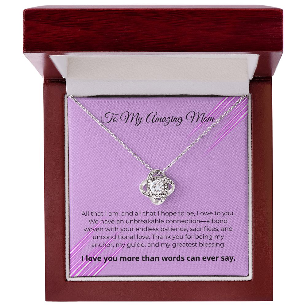 The "Heart's Anchor" Sentimental Love Knot Necklace for Mom