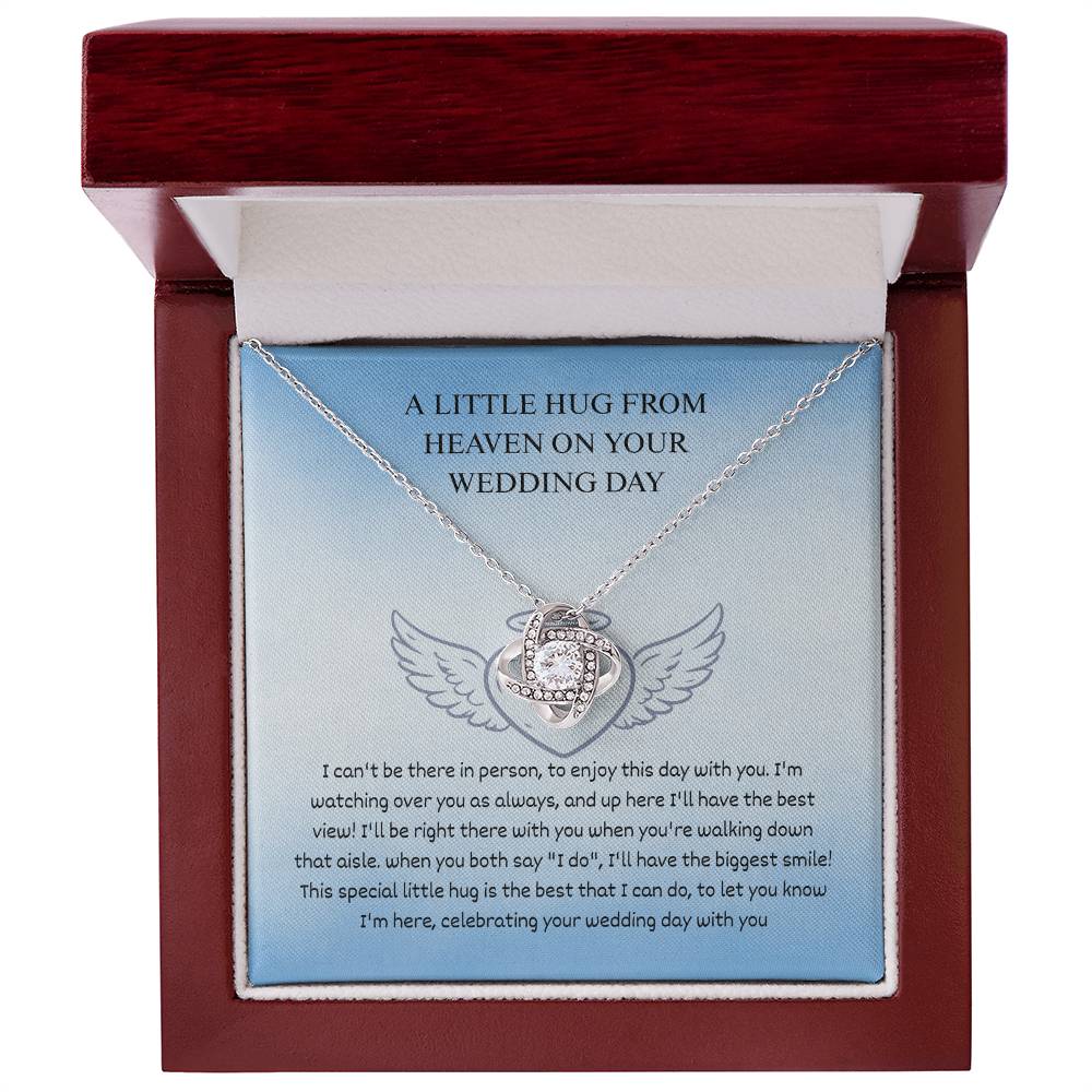 In memory - I can't be there - Love Knot Necklace