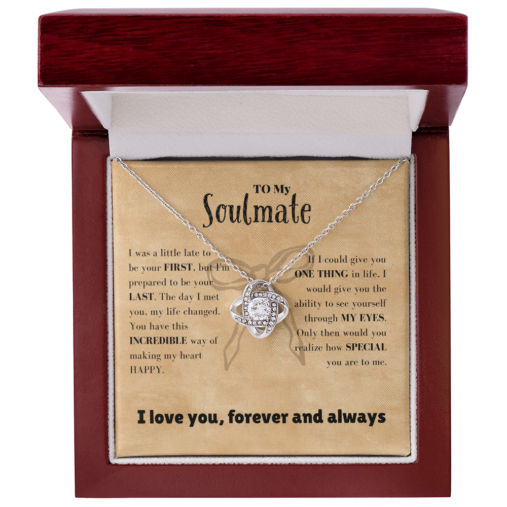 Soulmate - a little late - Love Knot Necklace