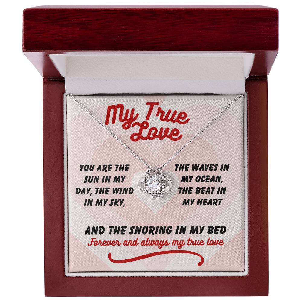 My true love - You are the sun - Love Knot Necklace